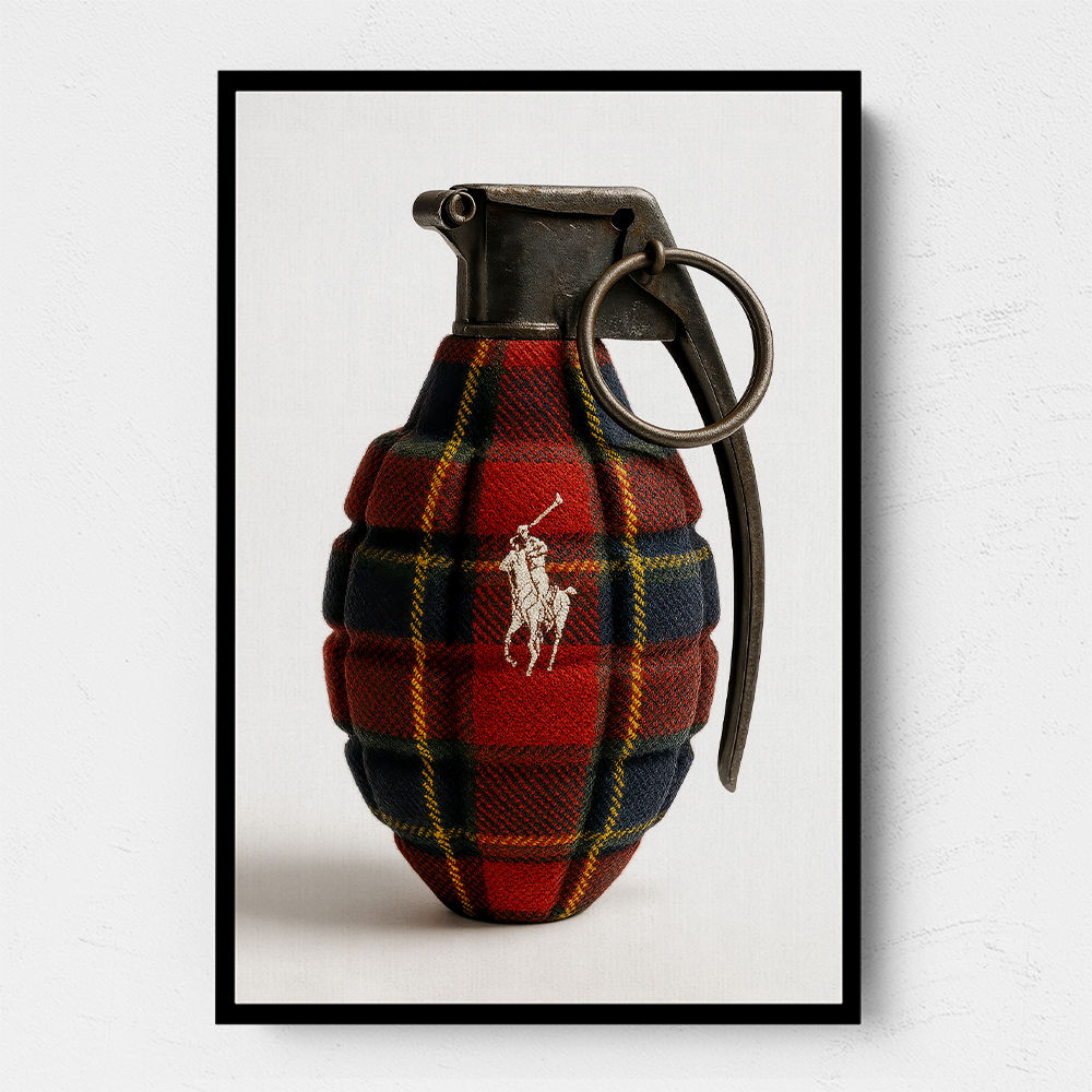 Ralph Lauren Fashion Inspired Grenade Wall Art   